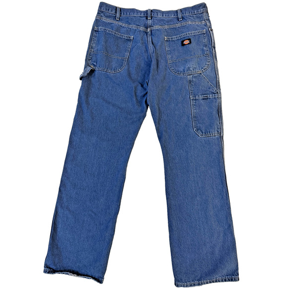 Dickies Jeans Mens 38x32 Relaxed Straight Carpenter Work Pants Denim 2014 - Picture 1 of 9